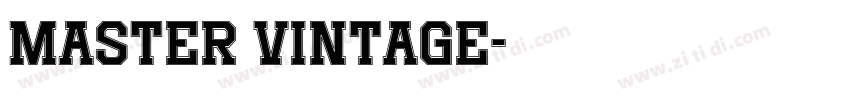 Master Vintage字体转换